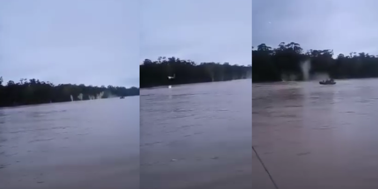 Vídeo mostra tiroteio pesado entre polícia e ‘piratas do rio’ no meio do rio, no Amazonas; veja