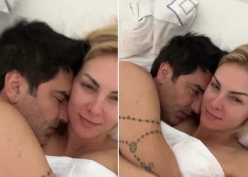 Ana Hickmann e Edu Guedes surgem na cama e seguidor debocha: ‘filme do Talarico’