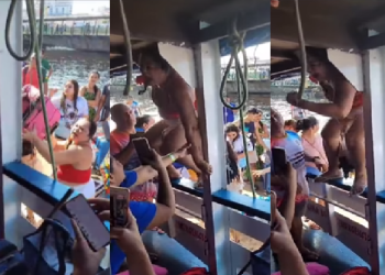 Mulher quase perde barco para Parintins e faz o barraco no porto: ‘Eu paguei, eu vou, p0rr@’