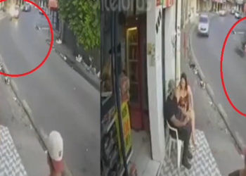 Vídeo: Em curva na Compensa, rapaz em moto invade contramão e se esborracha