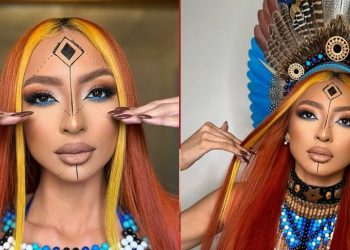 Ruivinha de Marte encarna cunhã do Caprichoso e ganha elogios: ‘perfeição’ 