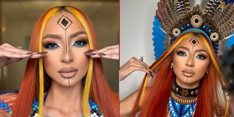 Ruivinha de Marte encarna cunhã do Caprichoso e ganha elogios: ‘perfeição’ 