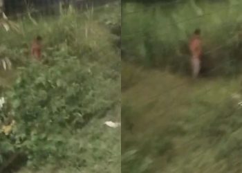 Vídeo: Homem é flagrado no mato se m4stub@ndo para todas as mulheres que passavam pela rua no Novo Aleixo