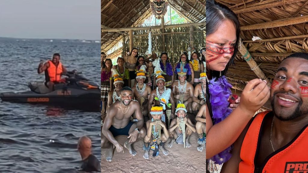 Davi faz passeio turístico em Manaus e ainda dá 'tchazinho' para banhistas na Ponta Negra; VEJA OS VÍDEOS