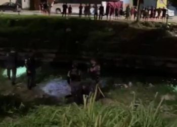 Assaltante fica no ‘bico do urubu’ após sessão de ‘carinho’ da população no Igarapé do Passarinho