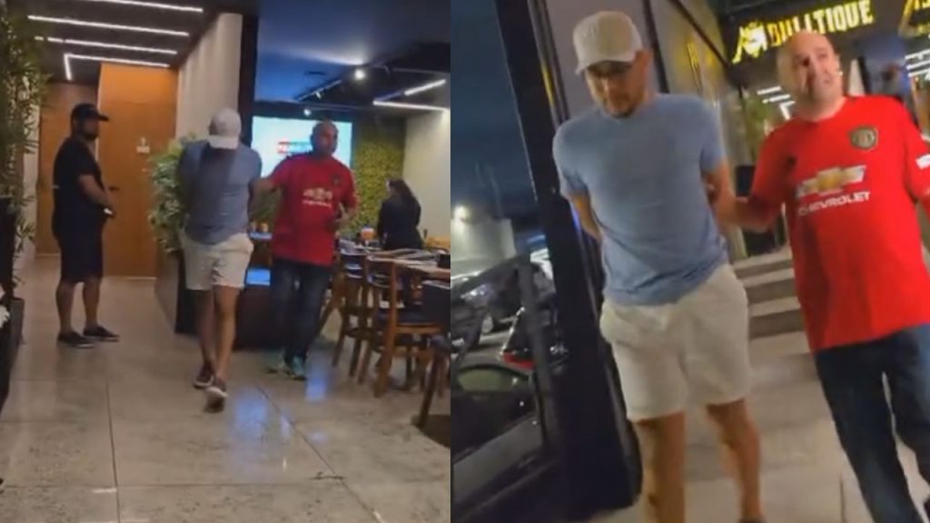 Vídeo: procurado por aplicar golpes em professores, 'Rafa do PCC' sai de restaurante algemado pela polícia em Manaus