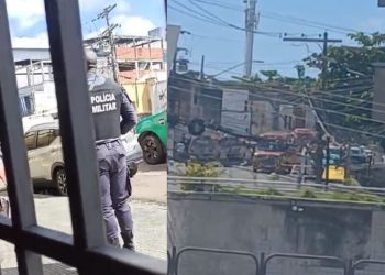 Troca de tiros entre militar e PMs termina com dois mortos no Centro de Manaus; VEJA O VÍDEO