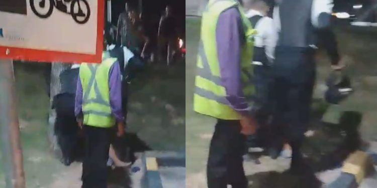 Vídeo mostra ladrão de moto sendo capturado no estacionamento de shopping em Manaus