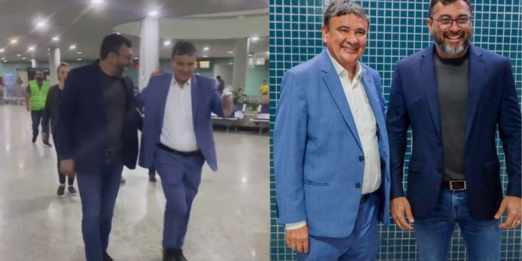 Ministro Wellington Dias é recebido pelo governador em Manaus para tratar sobre a situação das emergências climáticas no AM