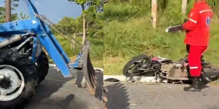 Vítimas de acidente em Parintins tiveram várias fraturas após colisão com trator na estrada