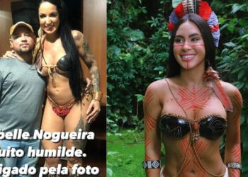 Rapaz viraliza ao publicar foto com Elisa Sanches e escrever: “Isabelle Nogueira muito humilde”