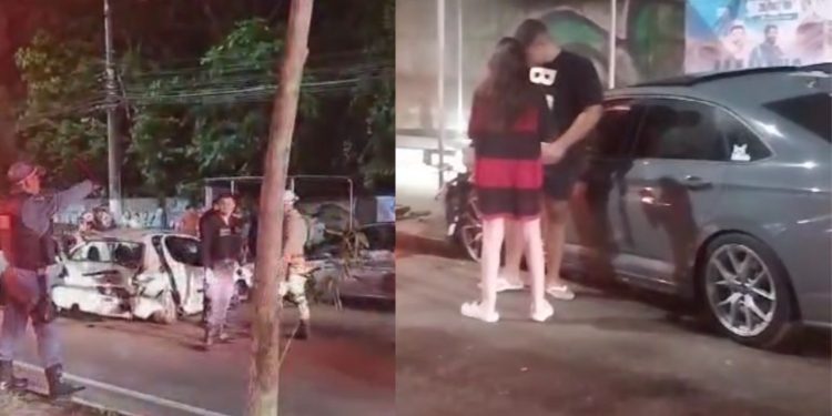 Em suposta 'racha', motorista deixa 5 pessoas feridas na avenida Coronel Teixeira; VEJA OS VÍDEOS