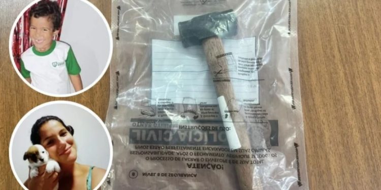 Menino de 4 anos morre martelado tentando defender a mãe que era agiota