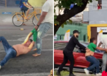 Vídeo: ‘Faccionados’ disfarçados de policiais tentam sequestrar homem e população os impedem