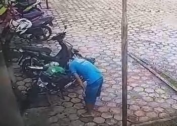 Vídeo: veja ladrão furtando moto de estacionamento em hospital do Amazonas