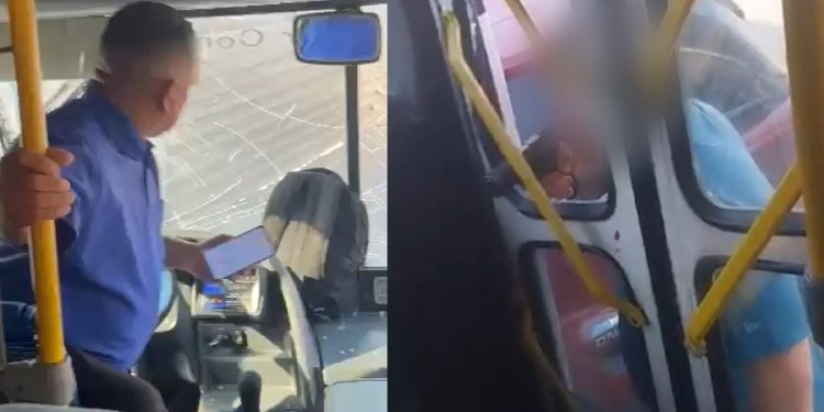 Vídeo: bandido quebra vidros de ônibus e ameaça matar motorista da Vegas em Manaus