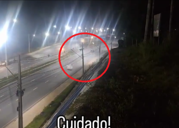 Vídeo: Bandidagem está jogando bombas em motoristas no ‘Rapidão’ do Tarumã