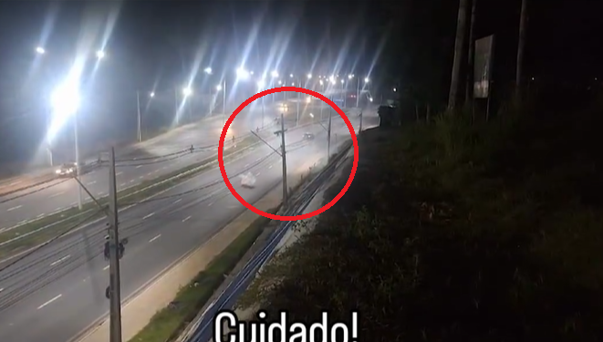Vídeo: Bandidagem está jogando bombas em motoristas no ‘Rapidão’ do Tarumã
