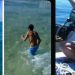 Vídeo: homem desesperado se joga na água e nada após namorada exigir senha do celular