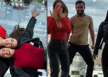 Vídeo: Isabelle, Matteus e Beatriz fazem dancinha e gravam trend no prédio mais alto de SP  