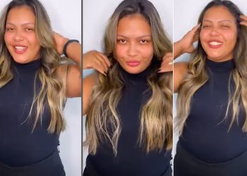 Vídeo: Talarica da Bemol muda visual, mas não esconde o bucho: ‘aloirei’  