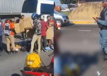 Vídeo: motorista acerta motoqueiro de app, foge, mas é pego pela população em Manaus 