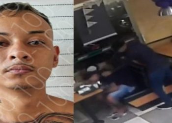 Vídeo forte: pistoleiro leva namorada para comer sanduíche na Subway e vira presunto