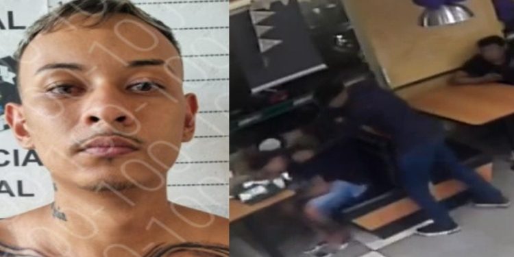 Vídeo forte: pistoleiro leva namorada para comer sanduíche na Subway e vira presunto