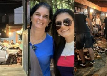 Vídeo forte: carro invade restaurante e acaba matando mãe e filha