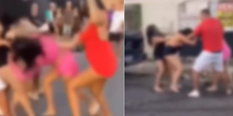Vídeo mostra briga de rua envolvendo várias arrochadas em Manaus