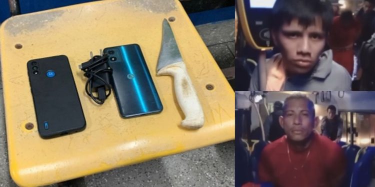 Vídeo mostra ‘amostradinhos’ que foram presos por roubar celulares de passageiros de ‘Amarelinho’ com faca na mão