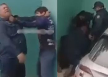 Vídeo mostra motoboy sendo imobilizado com arma de choque por agredida guarda municipal em Manaus