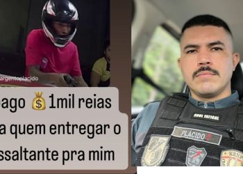 Recompensa de mil reais é oferecida por PM para quem entregar homem que roubou lanche no bairro Vila da Prata