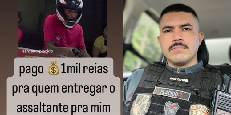 Recompensa de mil reais é oferecida por PM para quem entregar homem que roubou lanche no bairro Vila da Prata
