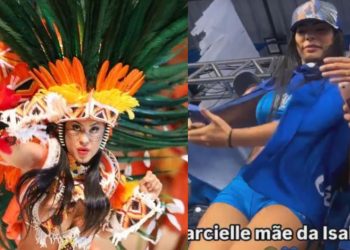 Marciele entra na onda da torcida e debocha de Isabelle Nogueira no curral do Caprichoso; veja o vídeo