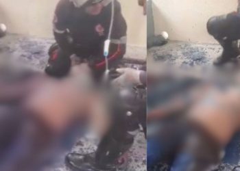 Morre homem que caiu de andaime enquanto pintava escola na Cidade Nova; veja o vídeo