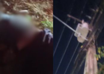 Ladrão de fios fica gritando por socorro após ser eletrocutado em poste no Tarumã; veja o vídeo