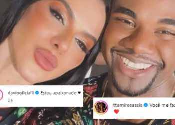 Após conhecer Parintins, Davi se apaixona por morena do Garantido e posta declaração no Instagram