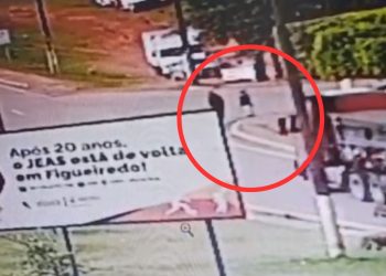 Idoso atropelado em Presidente Figueiredo teve a morte registrado por câmera de vigilância; assista