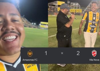 "Perdeu": Buda reconhece fama de 'azarado' após ser convidado para assistir jogo entre Amazonas FC e Vila Nova