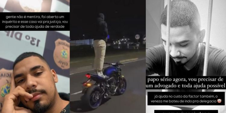 VÍDEO: Após ser indiciado por pilotar moto em pé, manauara implora por ajuda para pagar advogado