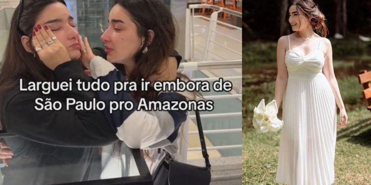 "Larguei tudo", relata tiktoker paulista que se desfez de joalheria para morar em Manaus com o marido