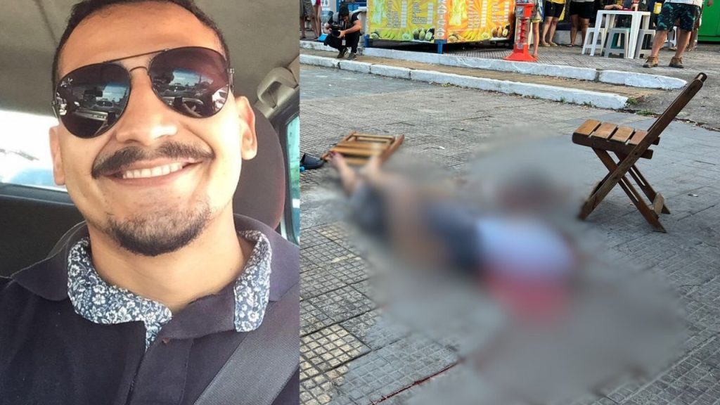 Criminosos invadem praça de alimentação no bairro Da Glória e matam homem que lanchava