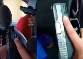 Vídeo mostra quinteto com armas em carro usado em tir0teio no Jorge Teixeira: ‘Já pegar os alemão’; veja