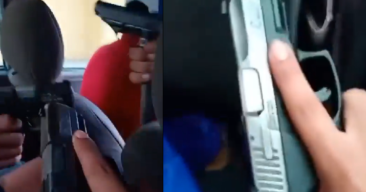 Vídeo mostra quinteto com armas em carro usado em tir0teio no Jorge Teixeira: ‘Já pegar os alemão’; veja