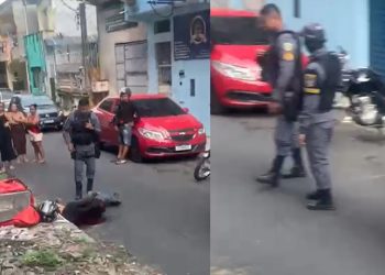 Vídeo: suspeito tenta assaltar Clínica Acesso Saúde em Manaus e toma tiro de policial