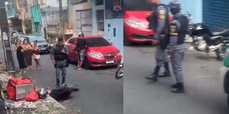 Vídeo: suspeito tenta assaltar Clínica Acesso Saúde em Manaus e toma tiro de policial
