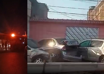 Vídeo: Ônibus despenca de ladeira, atinge poste, arrebenta carros e deixa rua de Manaus sem energia