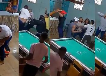 Vídeo forte: homem é morto a facadas por três inimigos no Bar do Gauchinho