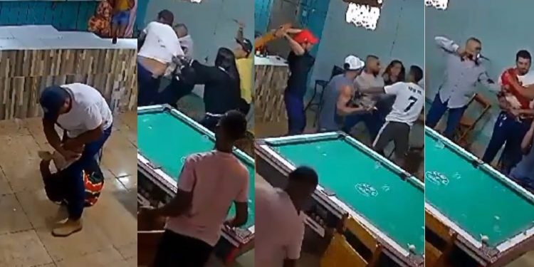 Vídeo forte: homem é morto a facadas por três inimigos no Bar do Gauchinho